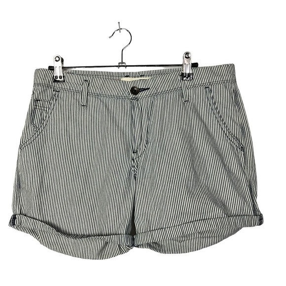 Levi's Striped Jean Shorts - Black and White - Picture 1 of 2